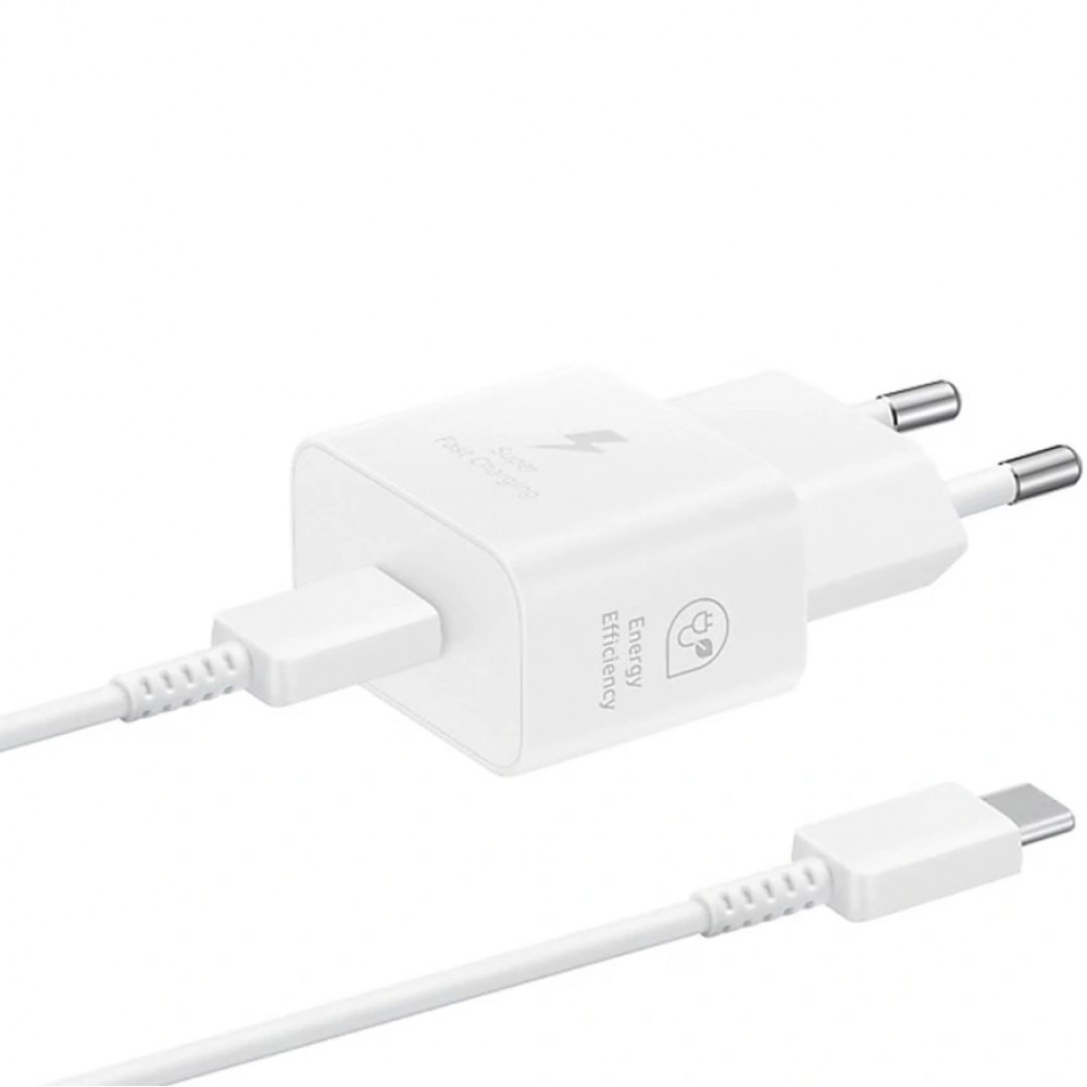 Сетевое зарядное устройство Samsung 25W USB-C EP-T2510 + Cable White